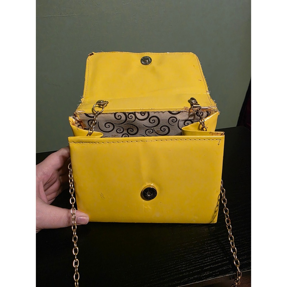 Disney Marie The Aristocats Yellow Crossbody Bag Gold Chain Strap Made In Syria - Picture 2 of 10